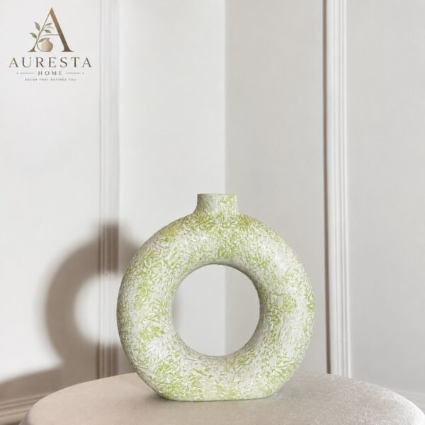 Textured Harmony Ring Vase ( without flowers )