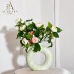 Textured Harmony Ring Vase ( without flowers )