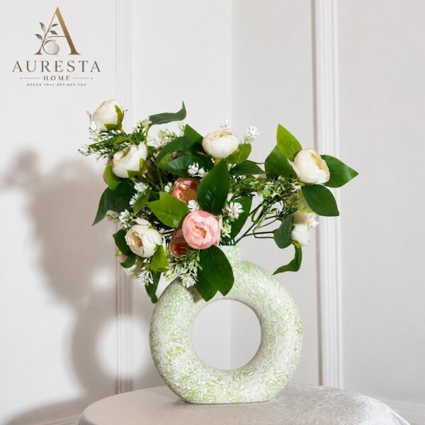 Textured Harmony Ring Vase ( without flowers )