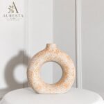 Textured Harmony Ring Vase ( without flowers )