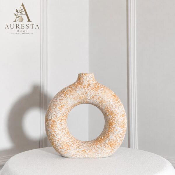 Textured Harmony Ring Vase ( without flowers )