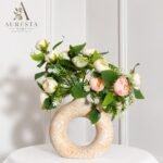 Textured Harmony Ring Vase ( without flowers )