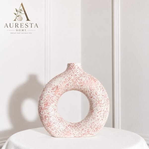 Textured Harmony Ring Vase ( without flowers )