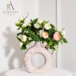 Textured Harmony Ring Vase ( without flowers )