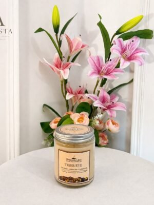 Tiger Eye Crystal Infused Scented Candle-img2