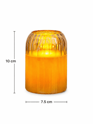 Warm Ember Glass LED Candle ( Each candle is powered with 3 x AAA batteries not included)-img7